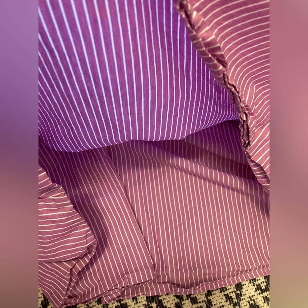 LOFT Lavender Stripe Smocked-Waist Midi Dress - Picture 5 of 8